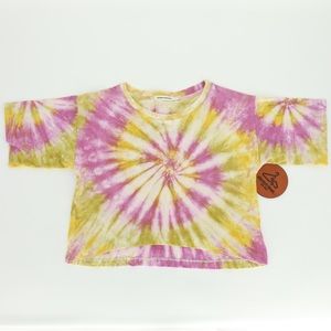 MARIA BOUVIER CONGOROSA Tie Dye Boxy Fit Crop Tee